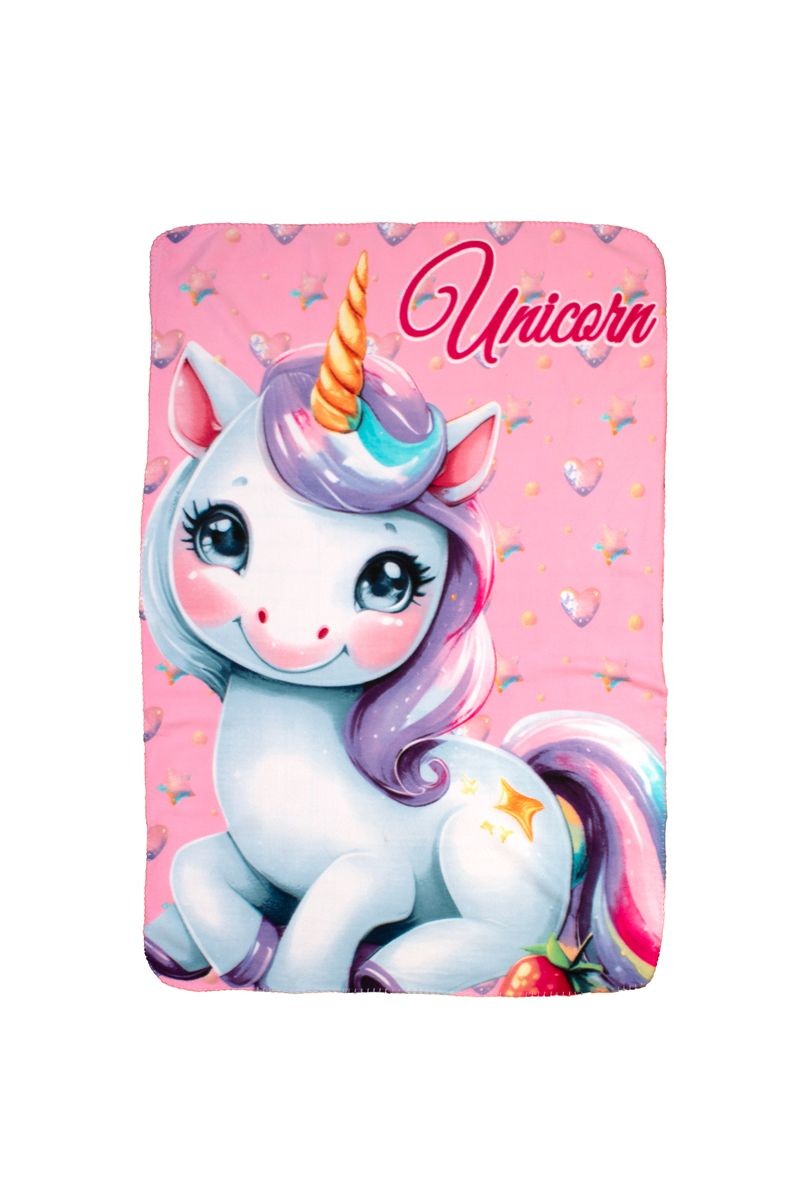 Κουβέρτα Fleece Unicorn 56 100X140 Pink 100% Polyester 5176515