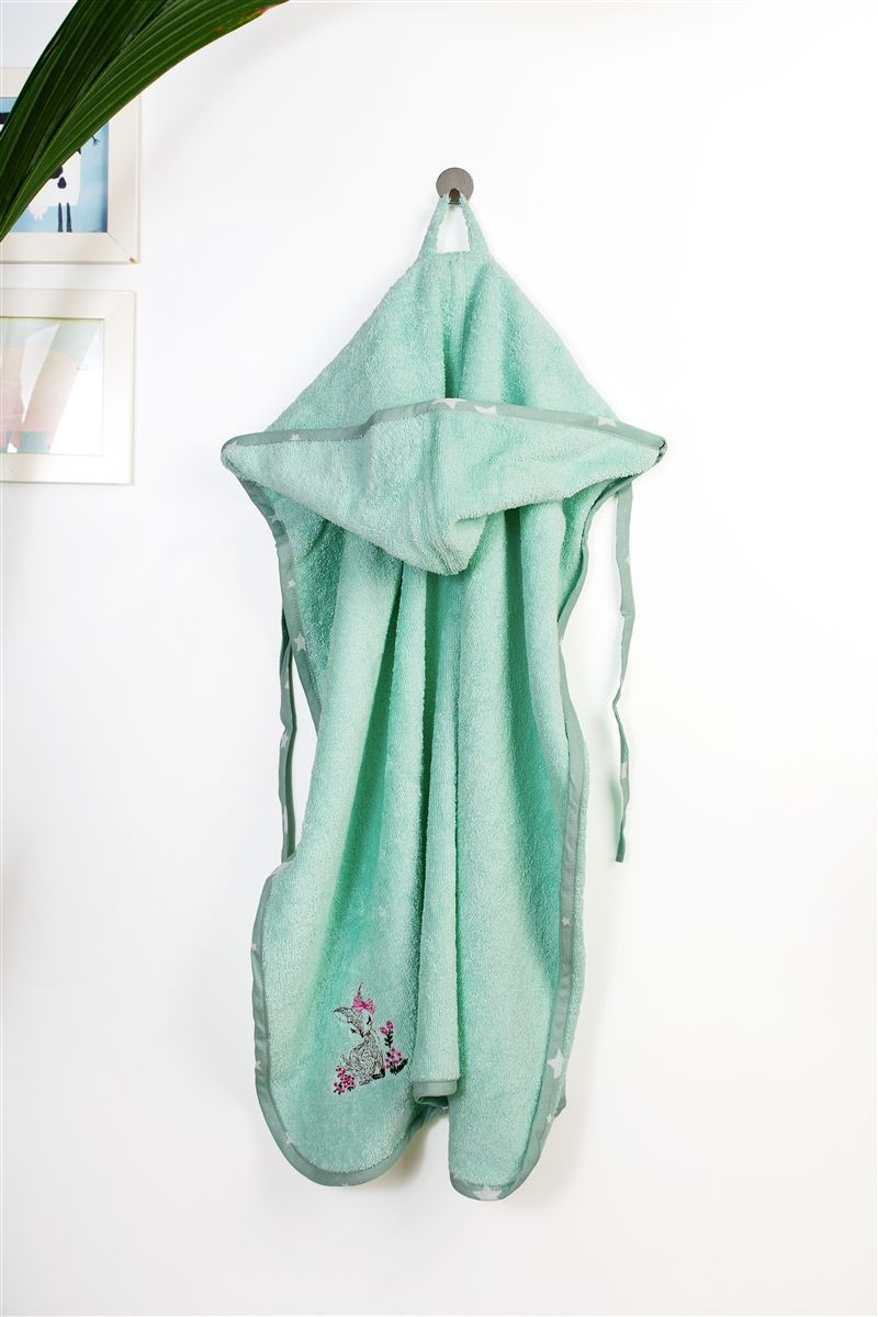 Κάπα Με Κέντημα bebe Deer 199 75X85 Mint 100% Cotton 4933930