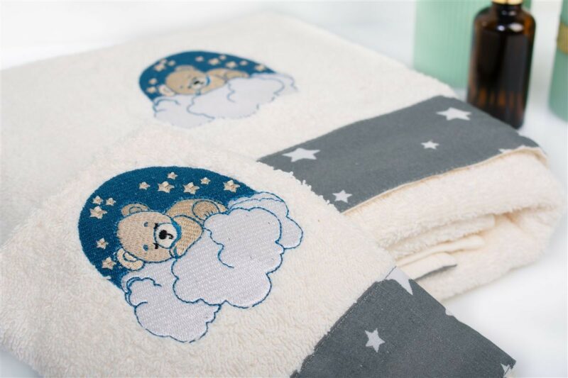 Πετσέτα Με Κέντημα Σετ 2 τεμ bebe Cloudy Bear 177 30X50 5176985