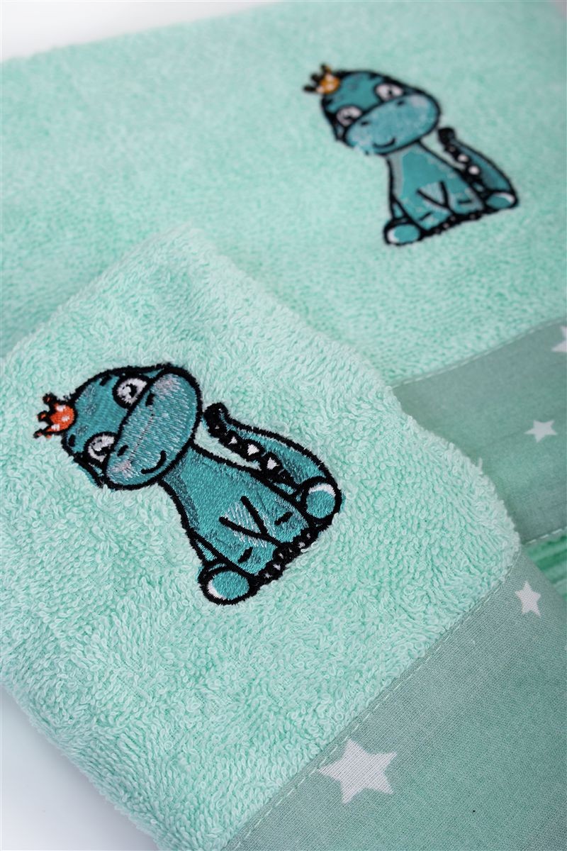 Πετσέτα Με Κέντημα Σετ 2 τεμ bebe Dinosaur 182 30X50 4933851