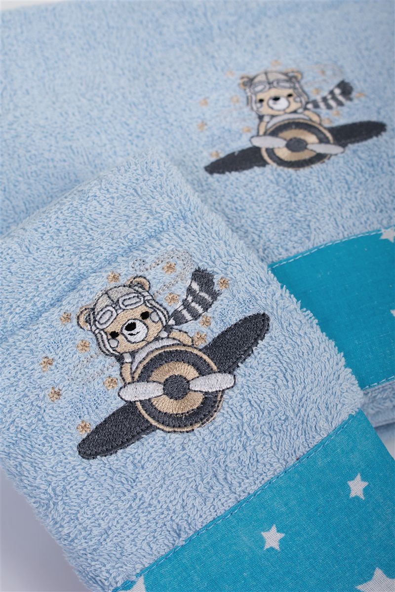 Πετσέτα Με Κέντημα Σετ 2 τεμ bebe Aviator 183 30X50 4933855