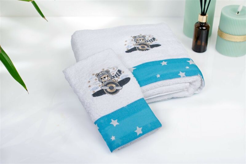 Πετσέτα Με Κέντημα Σετ 2 τεμ bebe Aviator 184 30X50 4933857