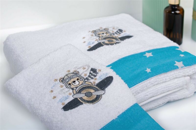 Πετσέτα Με Κέντημα Σετ 2 τεμ bebe Aviator 184 30X50 4933858