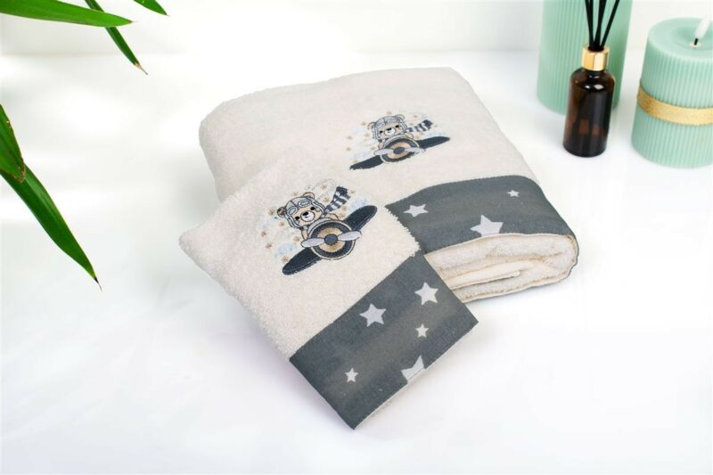 Πετσέτα Με Κέντημα Σετ 2 τεμ bebe Aviator 185 30X50 4933861