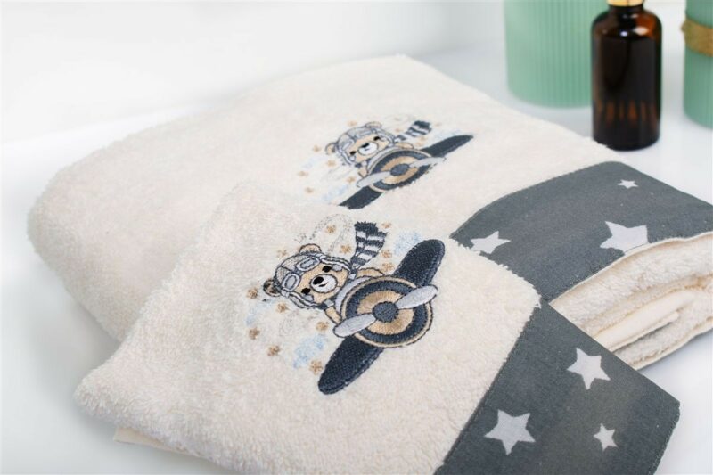 Πετσέτα Με Κέντημα Σετ 2 τεμ bebe Aviator 185 30X50 4933862