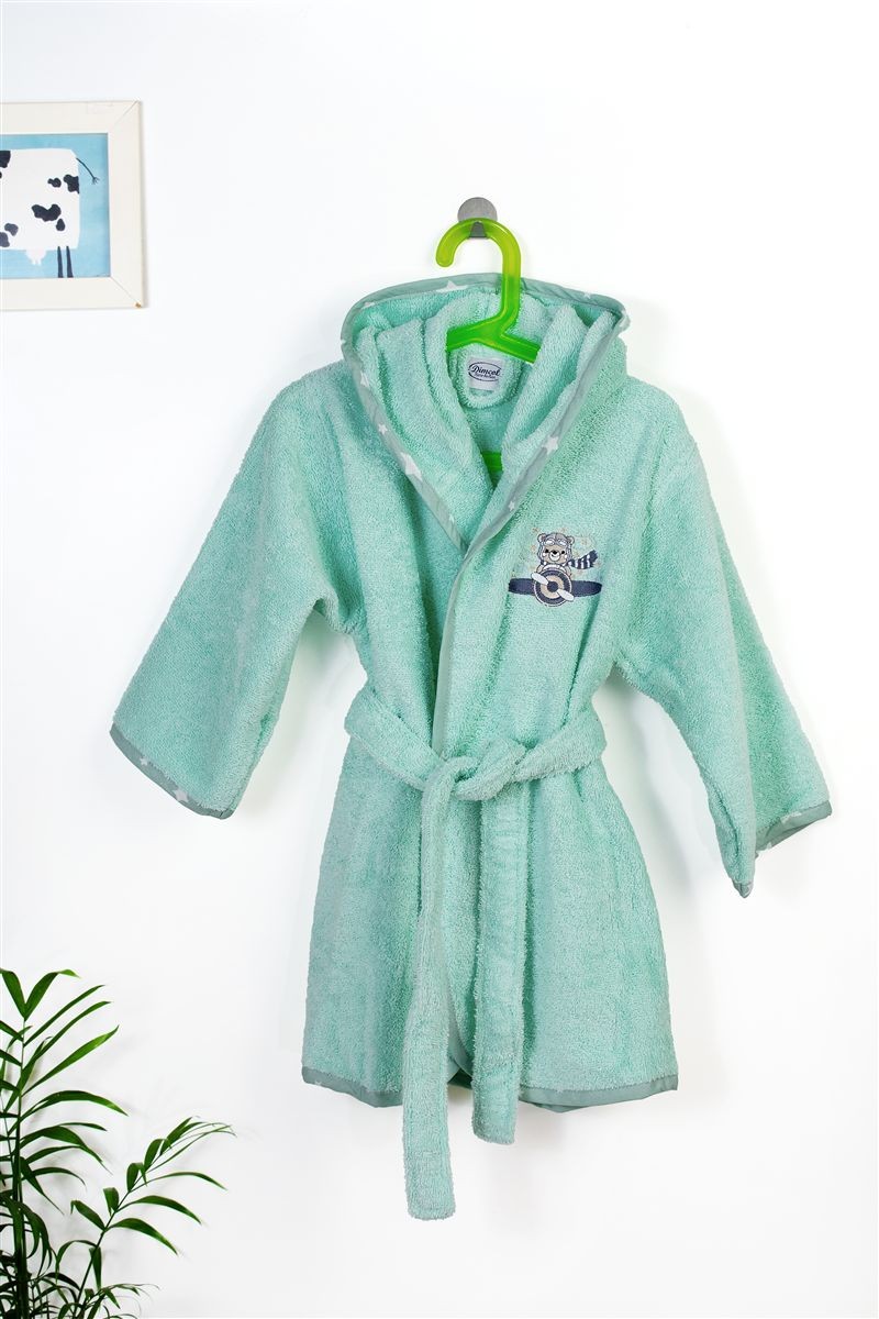 Μπουρνούζι Με Κέντημα kids Aviator 186 Size: 04 Mint 100% Cotton 4933993