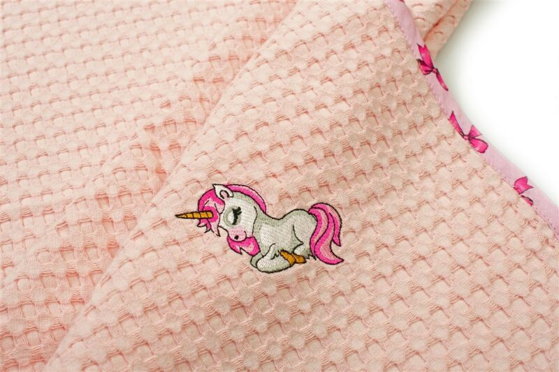 Κουβέρτα Πικέ Με Κέντημα bebe Unicorn 187 100X160 Pink 100% Cotton 5102304