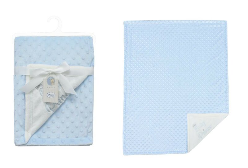 Κουβέρτα Minky Bubble bebe 420 gr/m² Prince 33 75X100 Sky Blue 100% Polyester 4933682