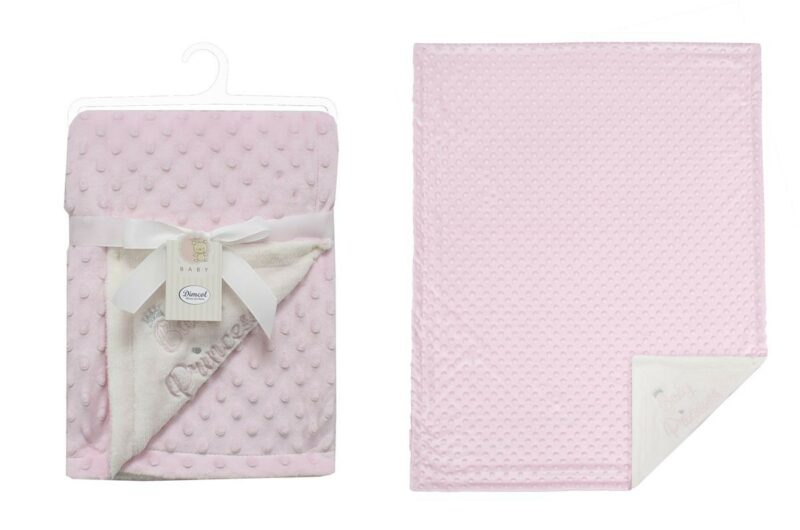 Κουβέρτα Minky Bubble bebe 420 gr/m² Princess 34 75X100 Pink 100% Polyester 4933684