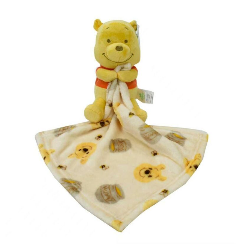 Λούτρινο Disney Home με Πανάκι Παρηγορίας Coral Fleece Εμπριμέ Winnie 38 Ύψος 25 cm Yellow 100% Polyester 4933676