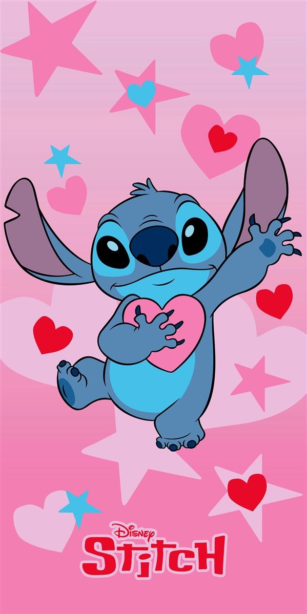 Πετσέτα Θαλάσσης Quick Dry Disney Home Lilo & Stitch 085 70X140 Baby Pink 100% Microfiber 5181305