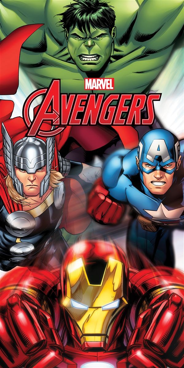 Πετσέτα Θαλάσσης Quick Dry Marvel Avengers 185 70X140 White 100% Microfiber 5181311