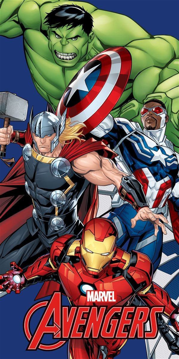 Πετσέτα Θαλάσσης Quick Dry Marvel Avengers 670 70X140 Blue 100% Microfiber 5181313