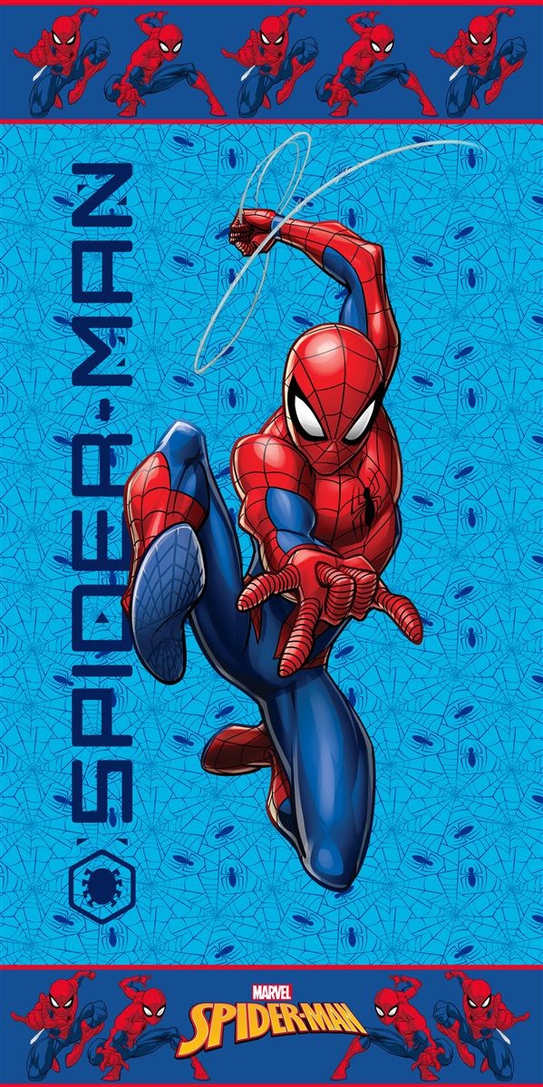 Πετσέτα Θαλάσσης Quick Dry Marvel Spider-Man 208 70X140 Sky Blue 100% Microfiber 5181301