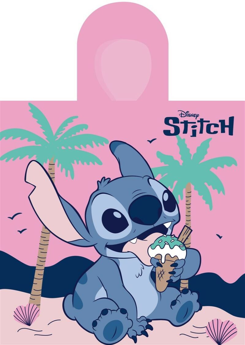 Πόντσο Θαλάσσης Quick Dry Disney Home Lilo & Stitch 195 50X100 Baby Pink 100% Microfiber 5181351