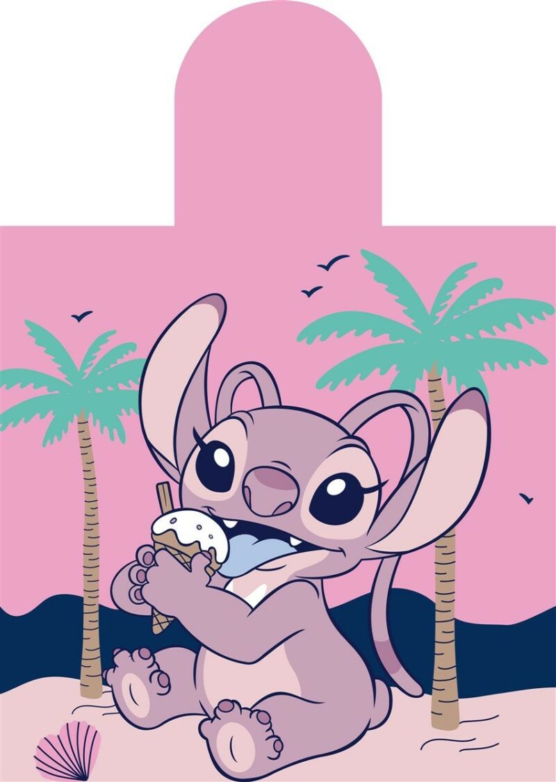 Πόντσο Θαλάσσης Quick Dry Disney Home Lilo & Stitch 195 50X100 Baby Pink 100% Microfiber 5181352