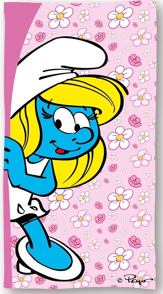 Πετσέτα Θαλάσσης Quick Dry Peyo Smurfs 820 70X140 Baby Pink 100% Microfiber 5203891