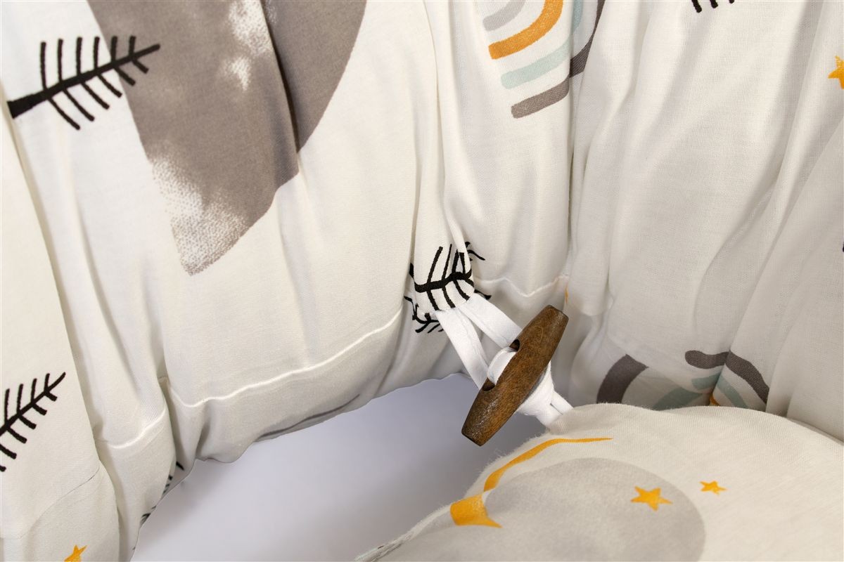 Μαξιλάρι Εγκυμοσύνης - Θηλασμού 2 σε 1 bebe Rainbow 01 155x35x20 White-Grey 100% Cotton - Image 3