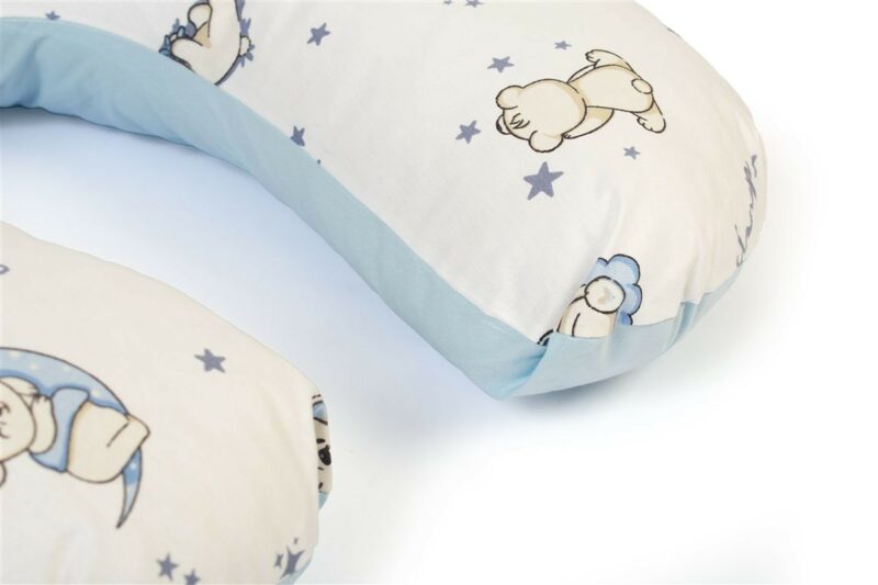 Μαξιλάρι Θηλασμού bebe Bear’s Nest 03 60x50x15 White-Sky Blue 100% Cotton 5310013