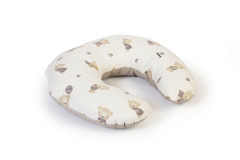 Μαξιλάρι Θηλασμού bebe Bear’s Nest 05 60x50x15 White-Grey 100% Cotton 5310020