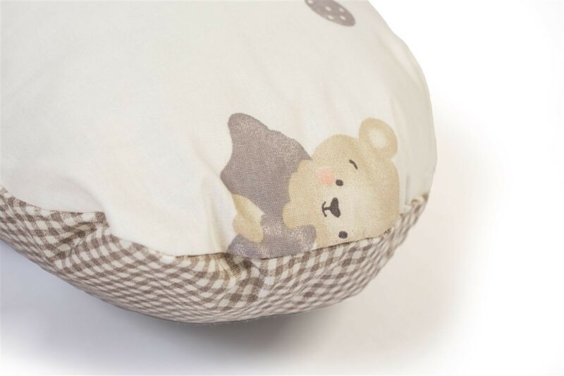 Μαξιλάρι Θηλασμού bebe Bear’s Nest 05 60x50x15 White-Grey 100% Cotton 5310021