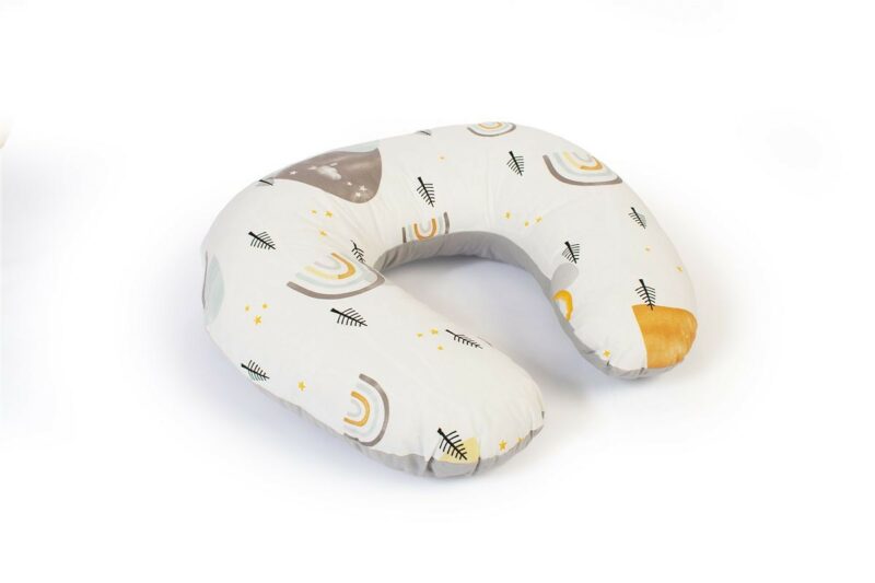Μαξιλάρι Θηλασμού bebe Rainbow 01 60x50x15 White-Grey 100% Cotton 5310005