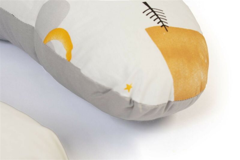 Μαξιλάρι Θηλασμού bebe Rainbow 01 60x50x15 White-Grey 100% Cotton 5310006