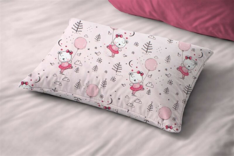 Μαξιλαροθήκη Εμπριμέ bebe Ballerina Bear 598 35X45 Pink 100% Cotton 5310100