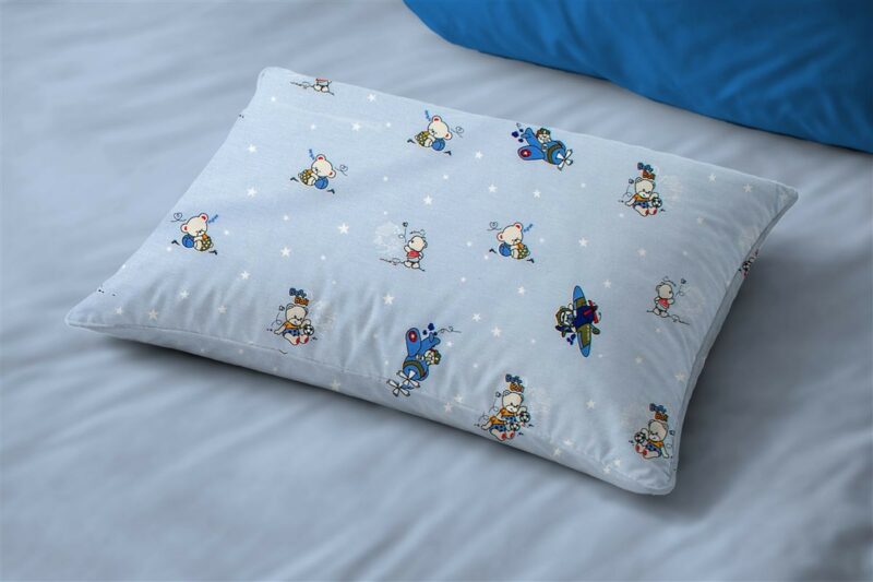 Μαξιλαροθήκη Εμπριμέ bebe Bear’s Playtime 591 35X45 Sky Blue 100% Cotton 5310415