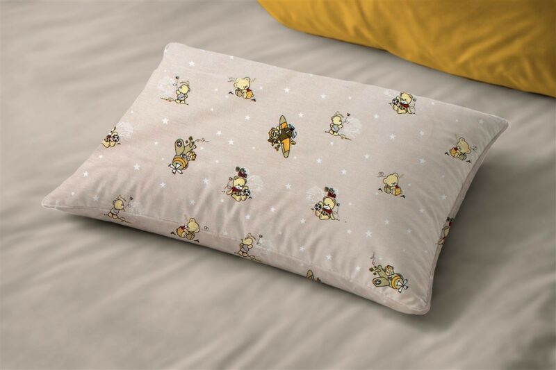 Μαξιλαροθήκη Εμπριμέ bebe Bear’s Playtime 592 35X45 Beige 100% Cotton 5310417
