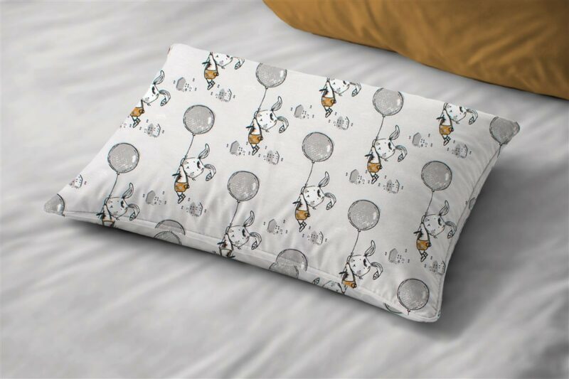 Μαξιλαροθήκη Εμπριμέ bebe Floating Bunny 715 35X45 Grey 100% Cotton 5310102