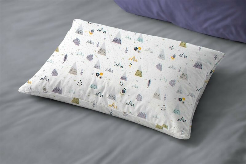 Μαξιλαροθήκη Εμπριμέ kids Whimsical Mountainside 588 50X70 White-Grey 100% Cotton 5310110
