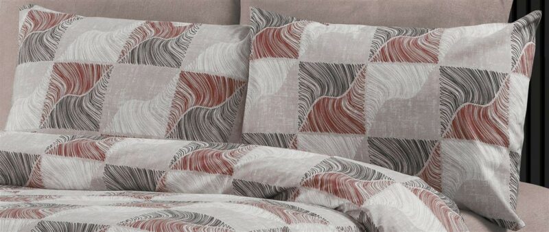 Μαξιλαροθήκη Εμπριμέ Κλεοπάτρα 611 50X70 Red-Black 70/30 Cott/Pol 5310464
