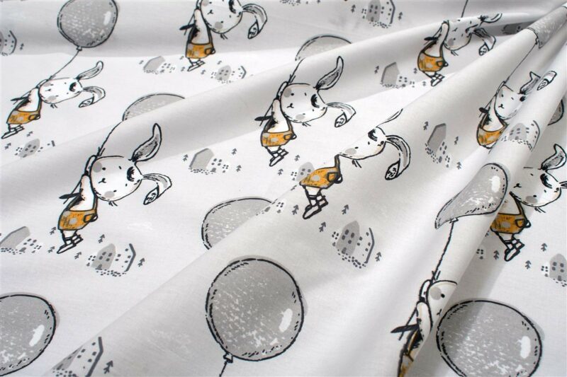 Πάνα Χασέ bebe Floating Bunny 715 80X80 Grey 100% Cotton 5310162