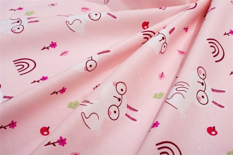 Πάνα Χασέ bebe Rabbit Garden 585 80X80 Pink 100% Cotton 5310438