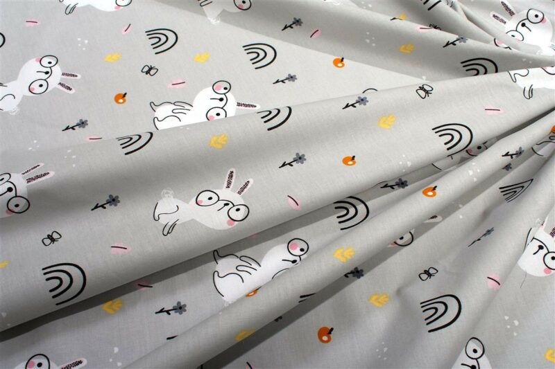 Πάνα Χασέ bebe Rabbit Garden 586 80X80 Grey 100% Cotton 5310440