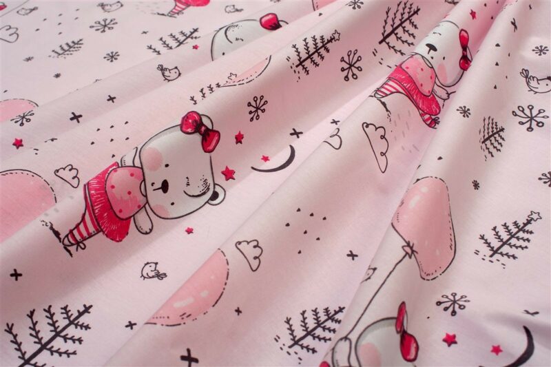 Παπλωματοθήκη Εμπριμέ bebe Ballerina Bear 598 120X160 Pink 100% Cotton 5309822