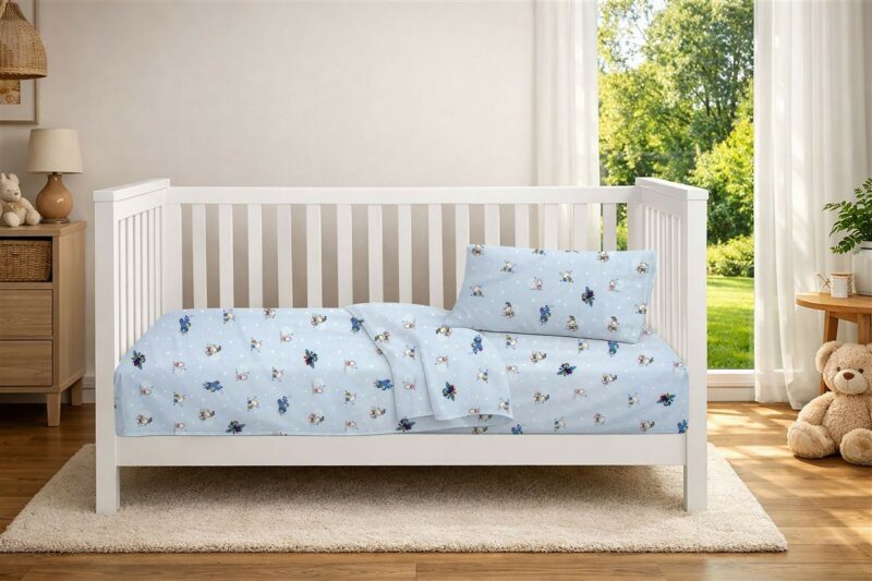 Παπλωματοθήκη Εμπριμέ bebe Bear’s Playtime 591 120X160 Sky Blue 100% Cotton 5310167