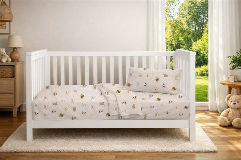 Παπλωματοθήκη Εμπριμέ bebe Bear’s Playtime 592 120X160 Beige 100% Cotton 5310170