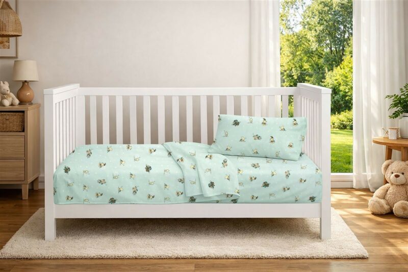 Παπλωματοθήκη Εμπριμέ bebe Bear’s Playtime 593 120X160 Mint 100% Cotton 5310175