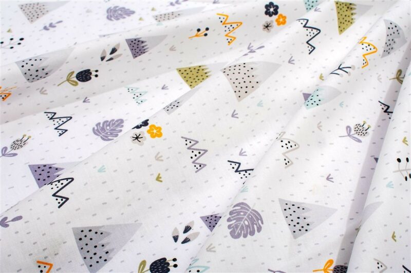 Παπλωματοθήκη Εμπριμέ kids Whimsical Mountainside 588 160X240 White-Grey 100% Cotton 5309842