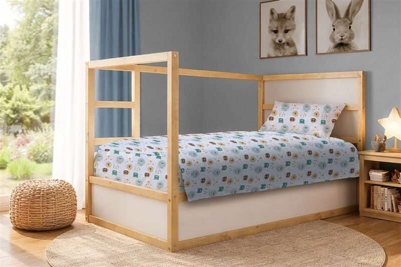 Σεντόνια Εμπριμέ Σετ 2 τεμ kids Big Cats 28 160X240 Light Aqua 100% Cotton 5310366