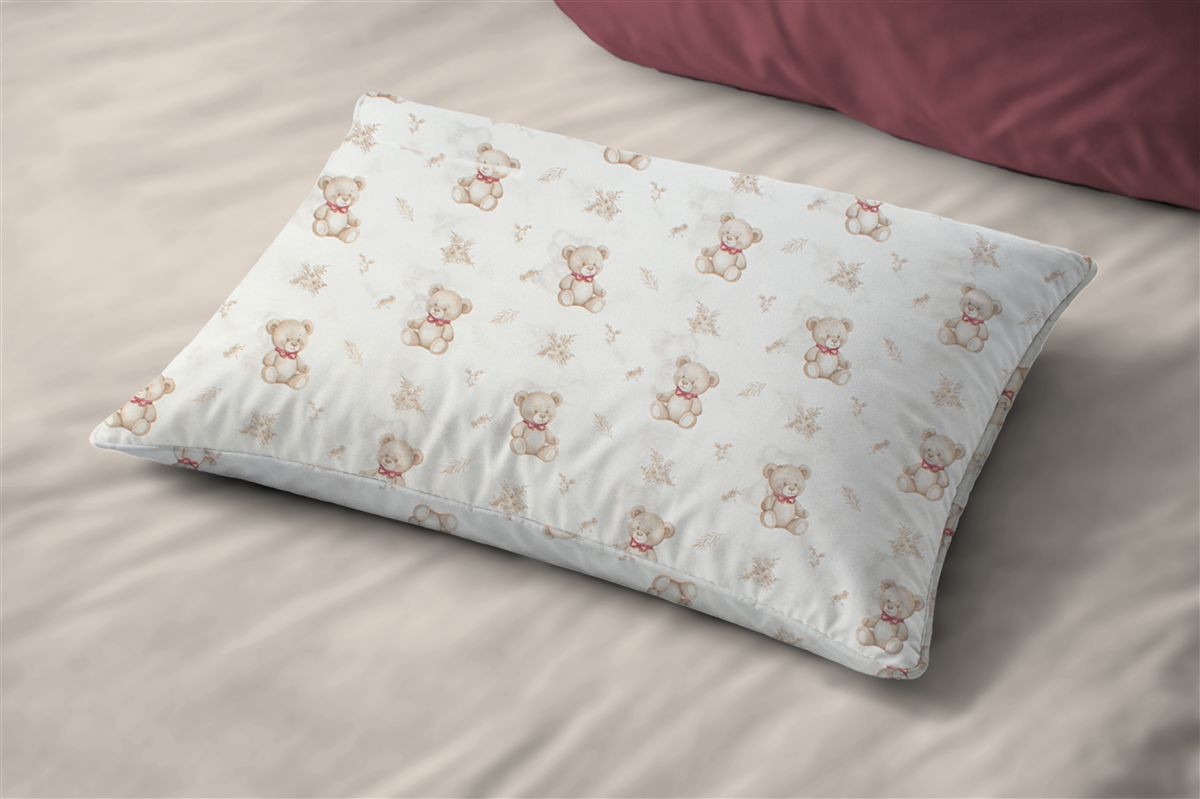 Μαξιλαροθήκη Εμπριμέ bebe Newborn Bear 716 35x45 White-Beige 100% Cotton
