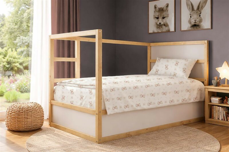 Παπλωματοθήκη Εμπριμέ kids Newborn Bear 716 160×240 White-Beige 100% Cotton 5391646