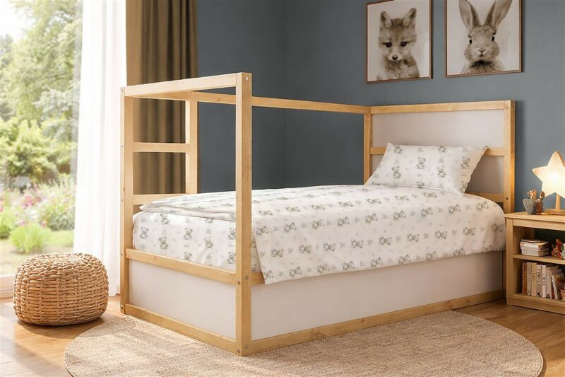 Σεντόνια Εμπριμέ Σετ 3 τεμ kids Newborn Bear 717 160×240 White-Grey 100% Cotton 5391643