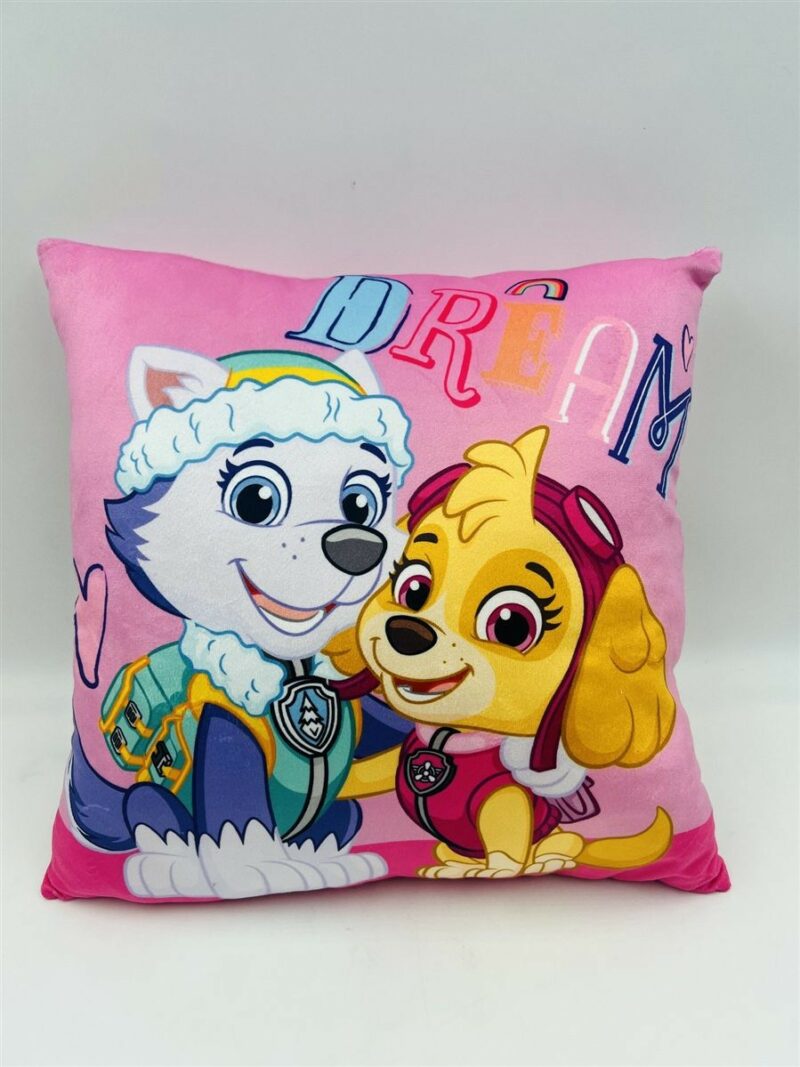 Βελούδινο Μαξιλάρι Nickelodeon Paw Patrol 609 38X38 Pink 100% Velboa 5377136