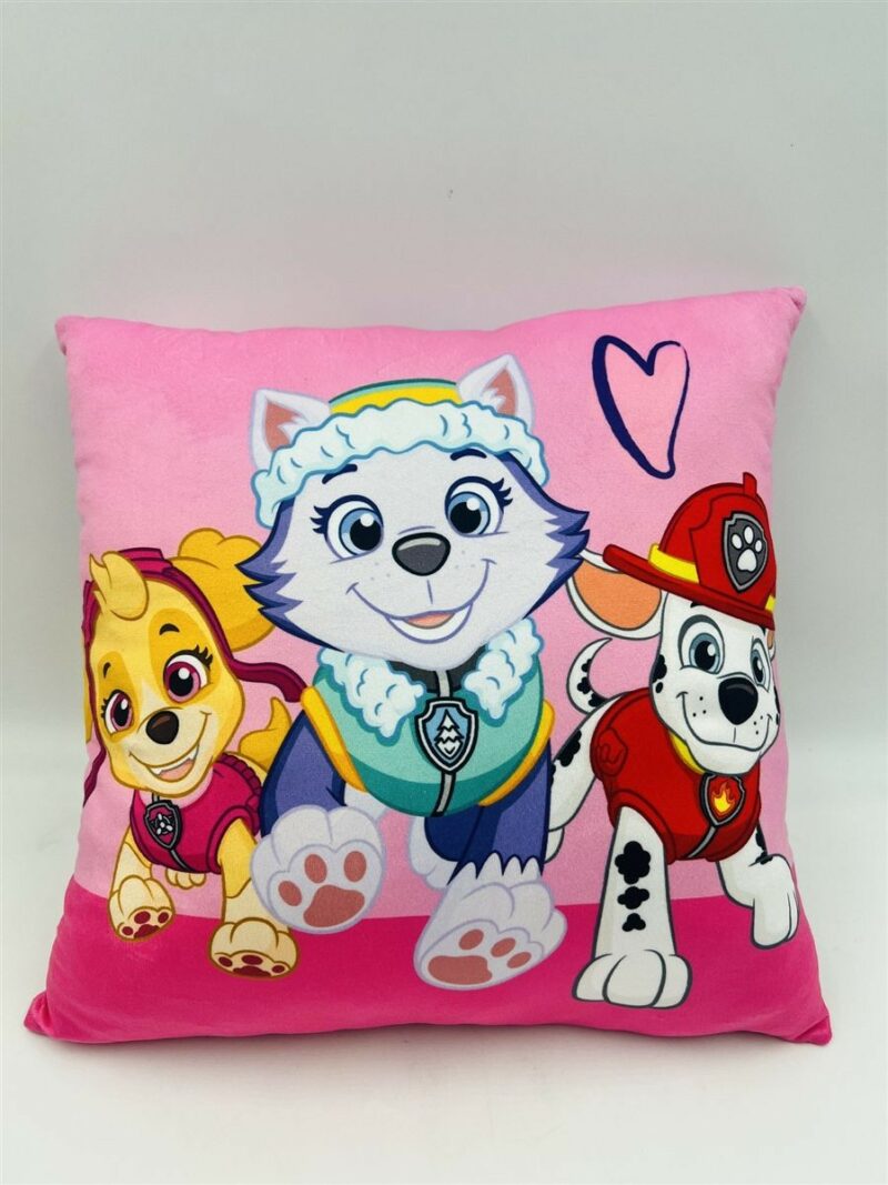 Βελούδινο Μαξιλάρι Nickelodeon Paw Patrol 609 38X38 Pink 100% Velboa 5377137