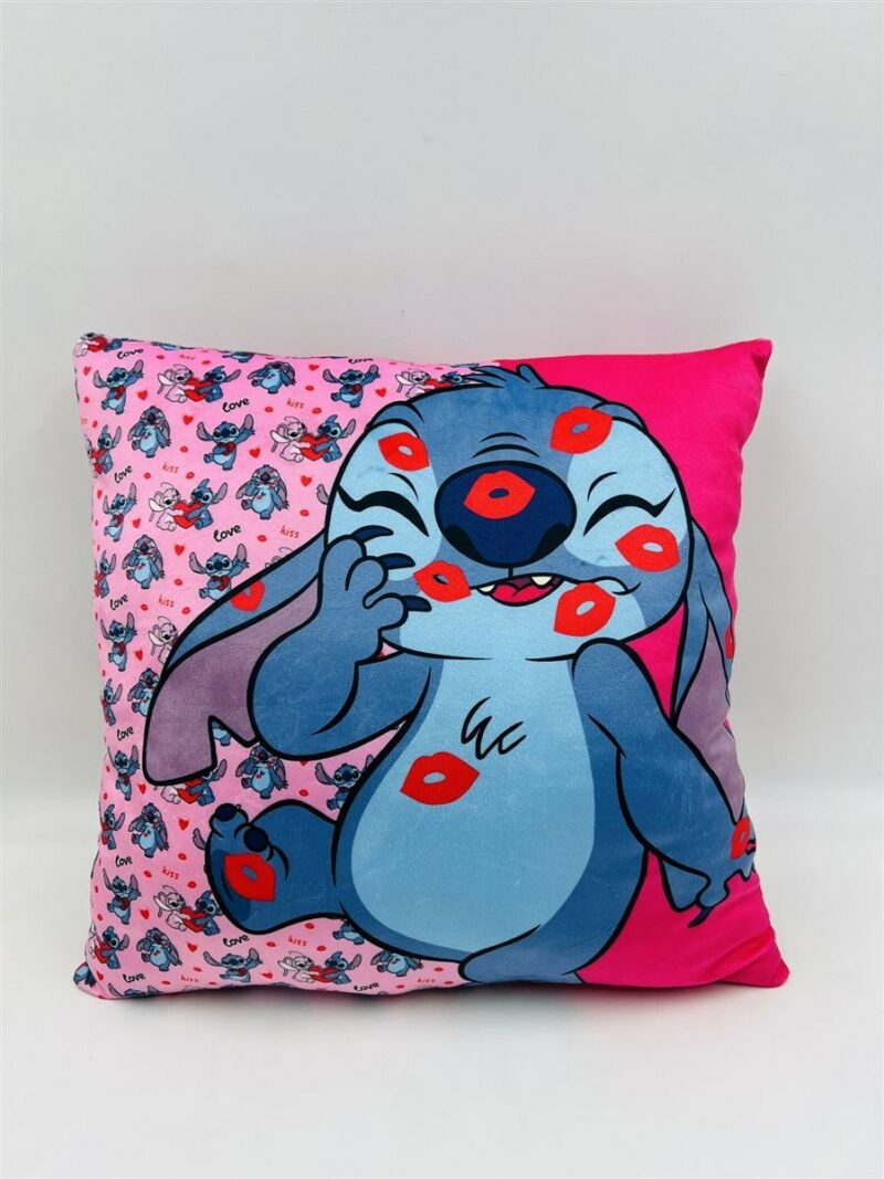 Βελούδινο Μαξιλάρι Disney Home Stitch 610 38X38 Pink-Fuchsia 100% Velboa 5377140