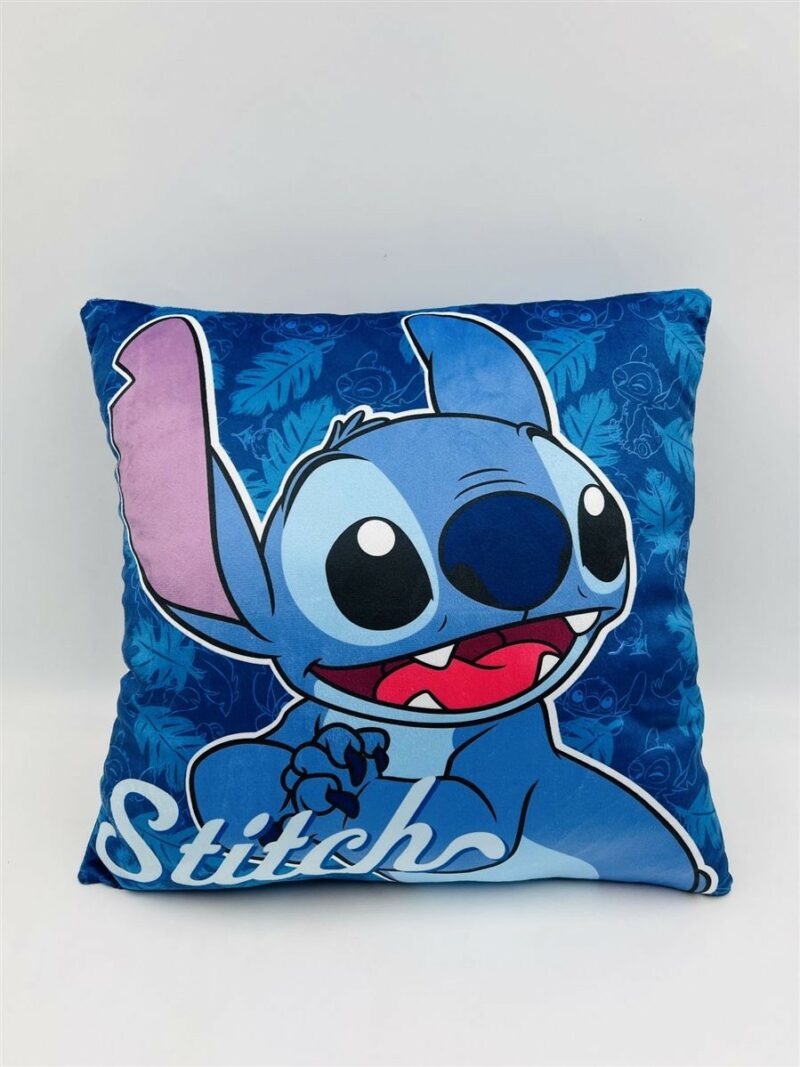 Βελούδινο Μαξιλάρι Disney Home Stitch 611 38X38 Dark Blue 100% Velboa 5377142