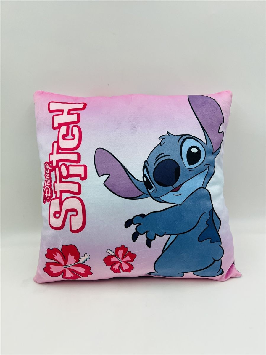 Βελούδινο Μαξιλάρι Disney Home Stitch 613 38X38 Pink 100% Velboa